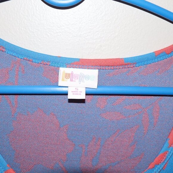 LulaRoe Dress in Size S in turquoise and orange - Picture 3 of 5